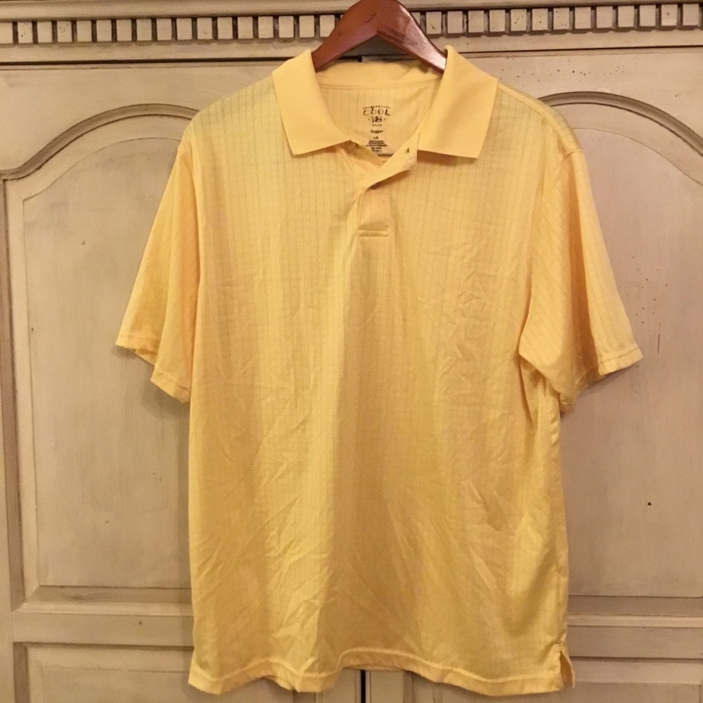 Men’s Haggar Yellow Polo Shirt Size L